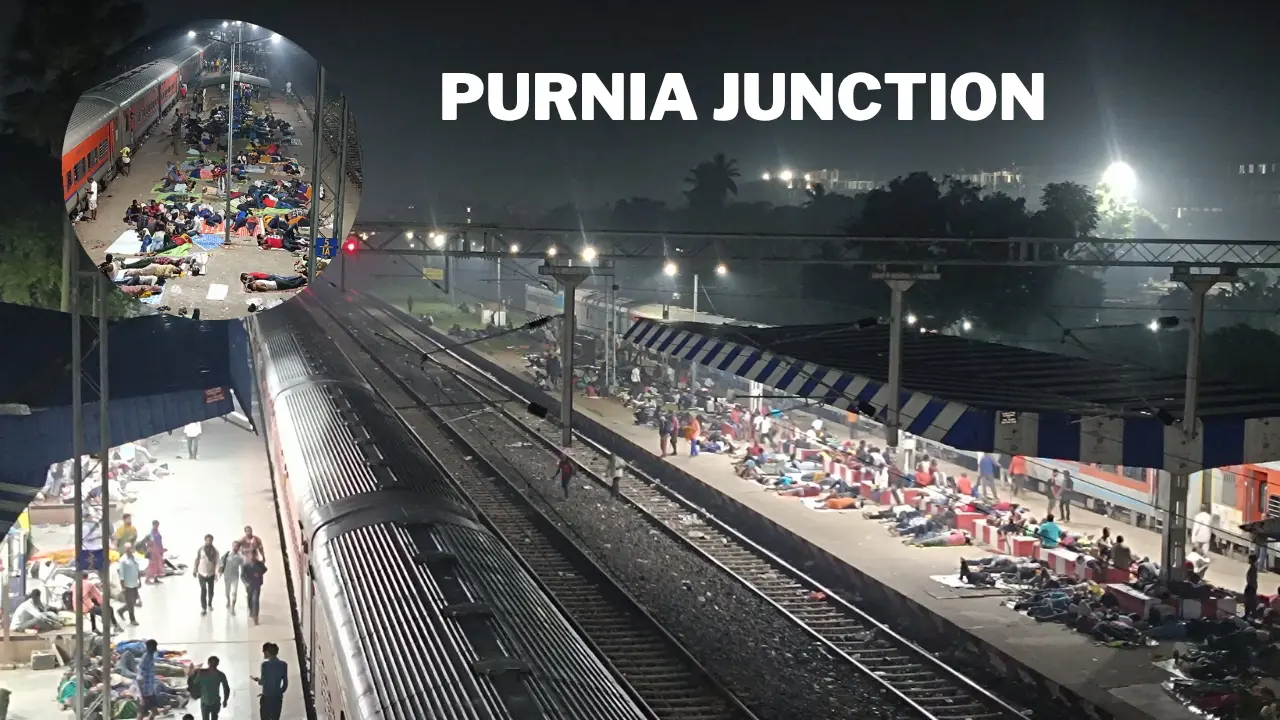 Heavy crowd at Purnia Junction, passengers spending the night on platforms, demand rising for new trains